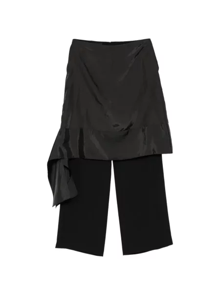 Decora fustă Pushbutton drapată negru