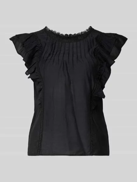 Męski t-shirt o kroju regular fit z mieszanki model BLISS' Vero Moda czarna