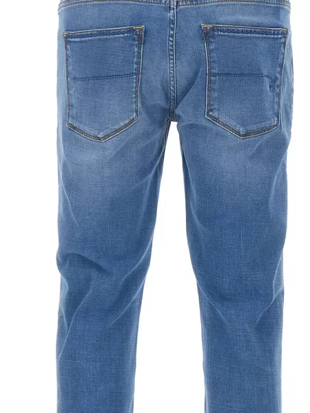 Blugi Re-hash cu 5 buzunare albastru