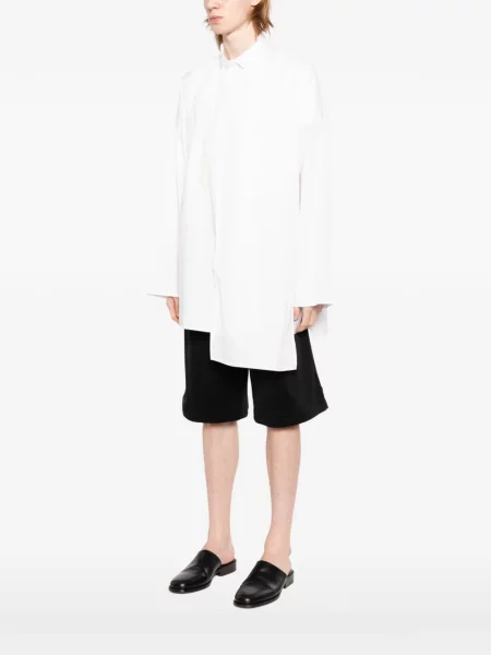 Cămașă Yohji Yamamoto asimetrică alb
