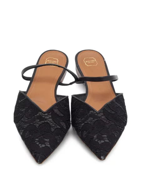 Mules Malone Souliers με δαντέλα μαύρο