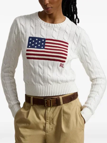 Tricou polo Polo Ralph Lauren cu model floral cu imagine din fleece albastru