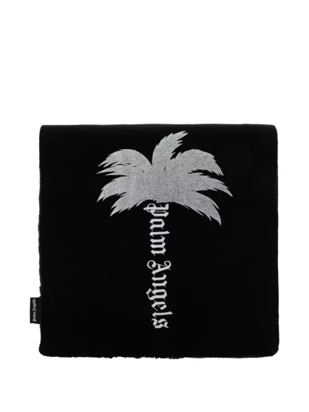 Fular Palm Angels cu broderie negru