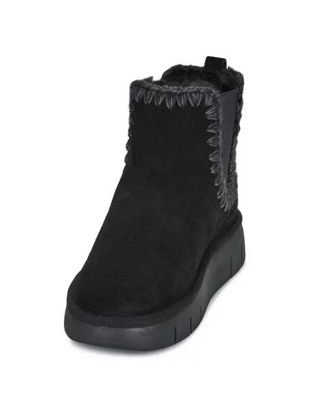 Boty Mou BOUNCE CHELSEA BOOT IN SUEDE černé