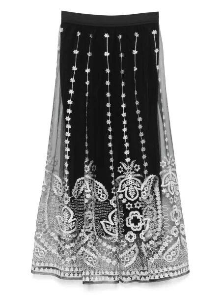 Fusta maxi Maje din dantelă negru