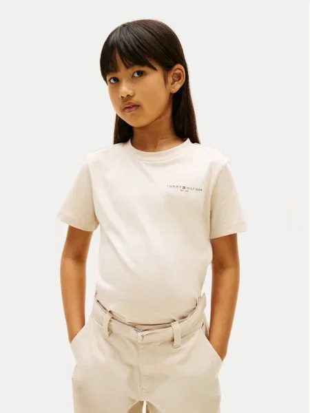 Dětské tričko Tommy Hilfiger béžové