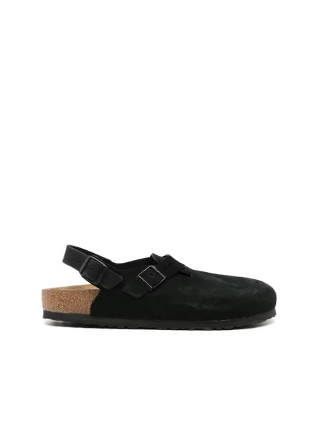 Klapki Birkenstock zamszowe czarne