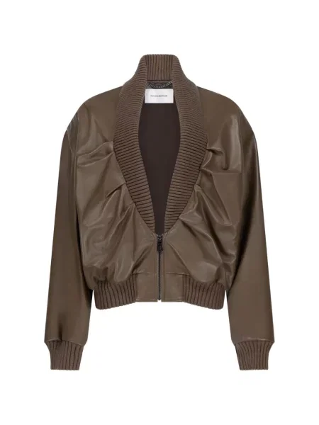 Geanta de piele Victoria Beckham maro