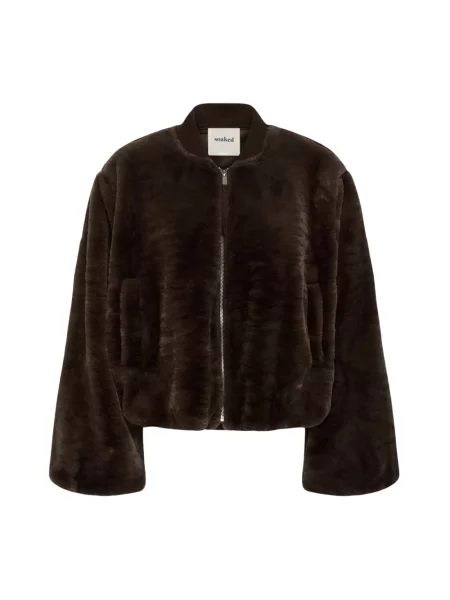 Kurtka bomber Soaked In Luxury ze sztucznego futra brązowy