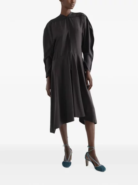 Rochie midi Lemaire de mătase maro