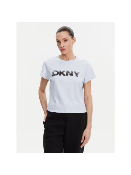DKNY Majica Svetlo Regular Fit modra