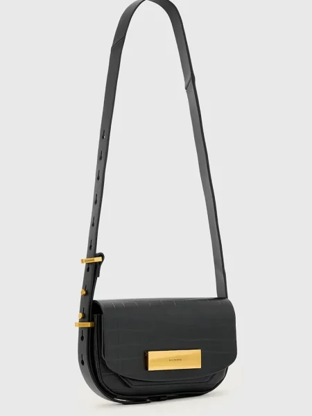 Шкіряна сумочка AllSaints чорний