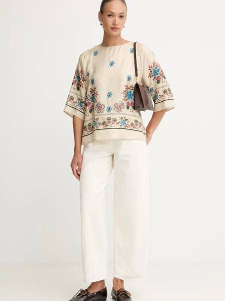 Weekend Max Mara Bluză Samba Écru bej