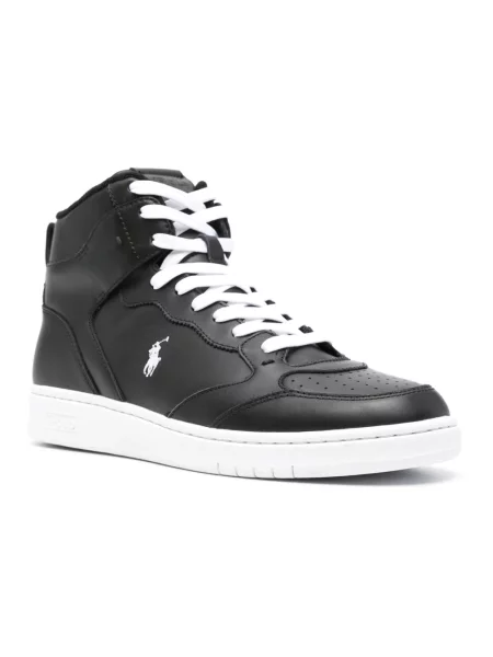 Sneakersy Polo Ralph Lauren sznurowane skórzane czarne