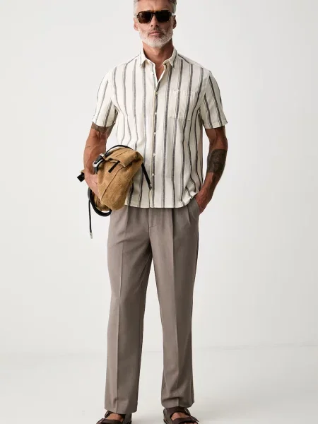 Barbour srajca z dodatkom lanu Barkend bež