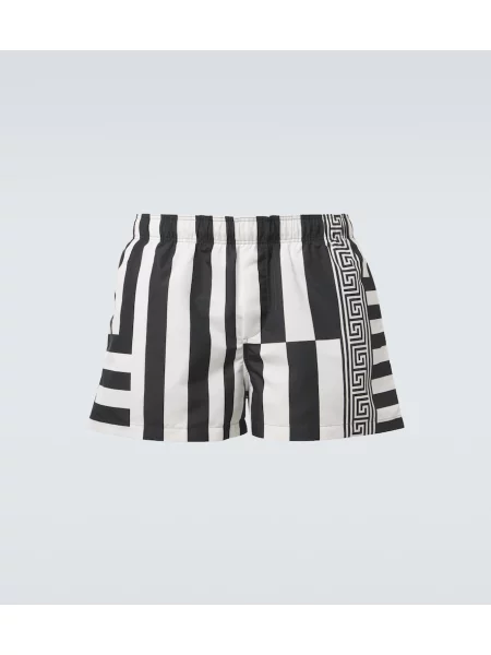 Slip de baie Versace cu dungi negru