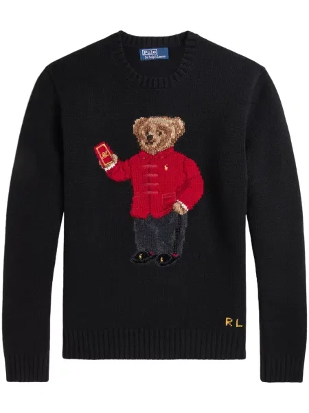 Siuvinėtos zomšinės pledinės maudymosi kelnaitės Polo Ralph Lauren mėlyna