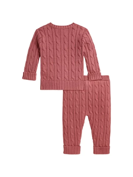 Spodnie dziecięce Polo Ralph Lauren różowe