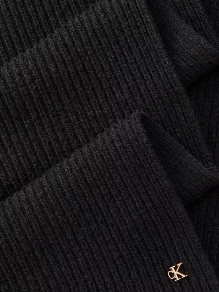 Fular Calvin Klein tricotate cu autograf negru