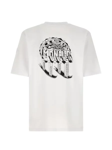 Tricou Moncler cu imagine alb