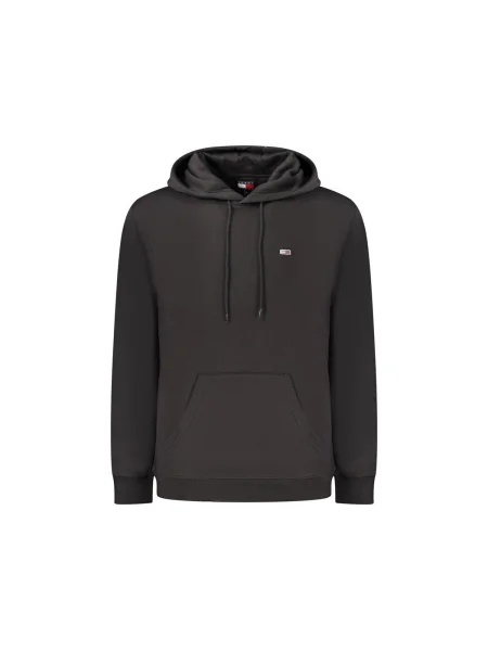 Hanorac cu glugă Tommy Hilfiger cu glugă negru
