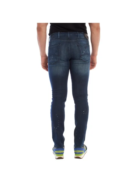 Pantaloni Emporio Armani albastru