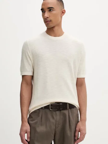 Marc O'Polo tricou pentru bărbați din in bej