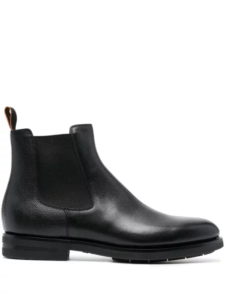 Botine chelsea Santoni din piele negru