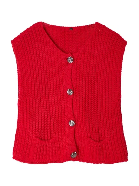 Trendyol Vestă tricotată roșu