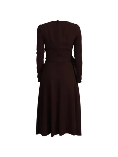 Lung rochie midi Dolce & Gabbana plic maro