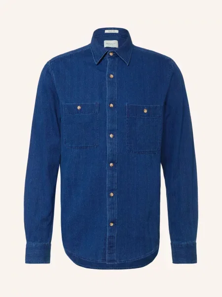 Gant Džínová Košile Regular Fit modrá