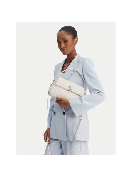 Calvin Klein geantă crossbody pentru femei cu imitație de piele alb