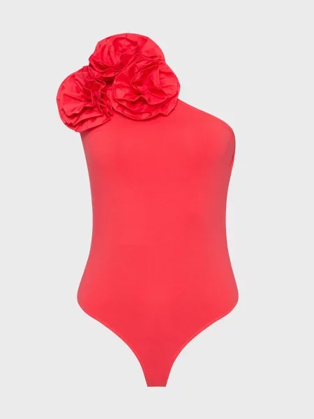 Боді Karl Lagerfeld в квіточку з джерсі червоне