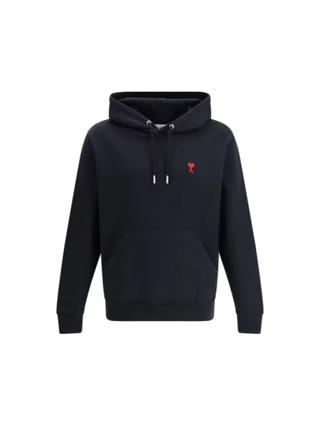 Bluza z kapturem Ami Paris z kapturem casual niebieska
