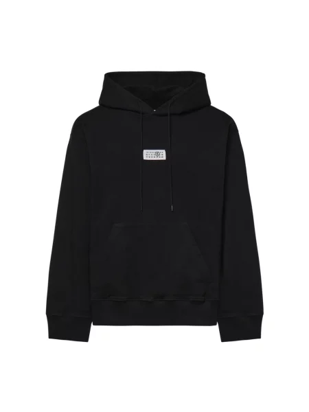 Bluza z kapturem Mm6 Maison Margiela z kapturem czarna
