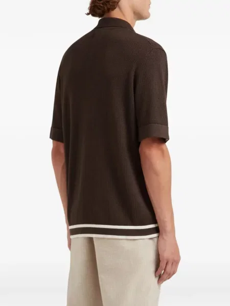 Tricou polo Ché cu dungi maro