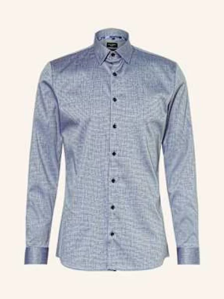 Olymp Košile No. Six Super Slim Fit modrá/ tmavě modrá bílá