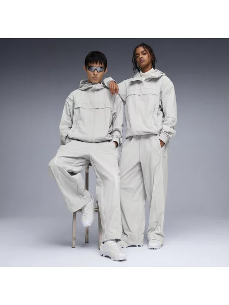 PUMA Spodnie unisex CLRT o luźnym kroju Odzież S szary