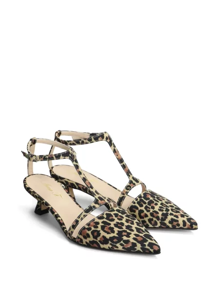 Pantofi cu toc Anna F. cu imagine cu model leopard maro