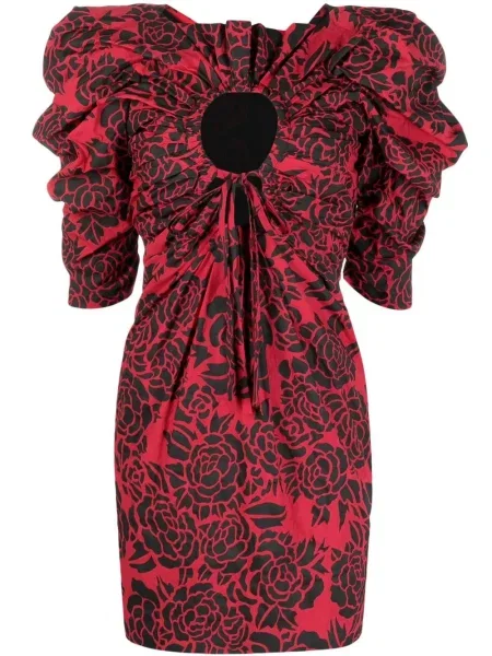 Sukienka Philosophy Di Lorenzo Serafini drapowana garniturowa czerwona