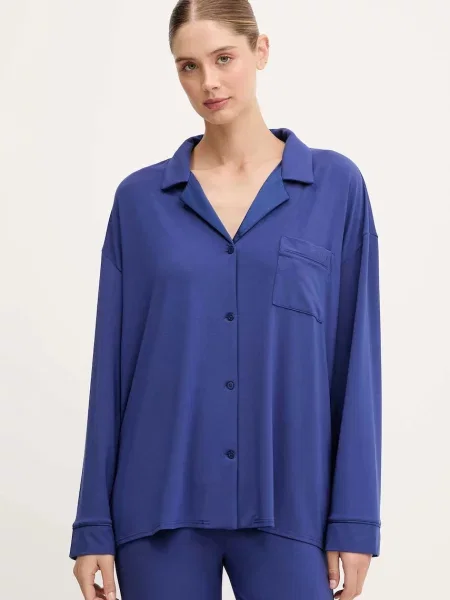 BOSS Pyžamová košile Sheen_Shirt fialová