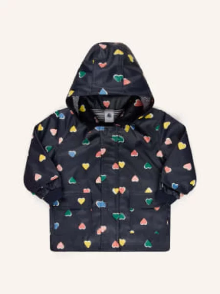 Petit Bateau Nepromokavá Bunda tmavě / růžová / žlutá modrá
