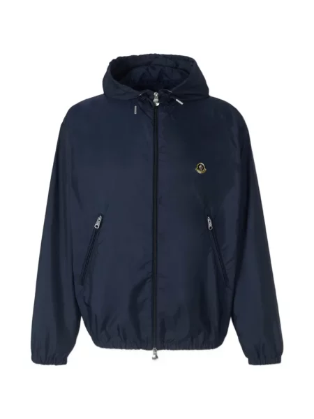 Vjetrovka Moncler s kapuljačom plava