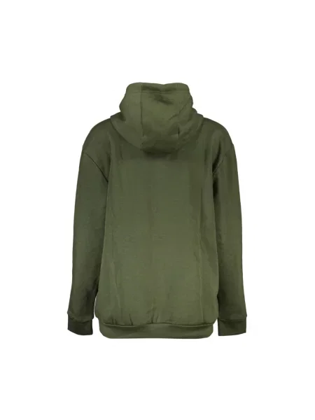 Bluza z kapturem Cavalli Class w panterkę zielona