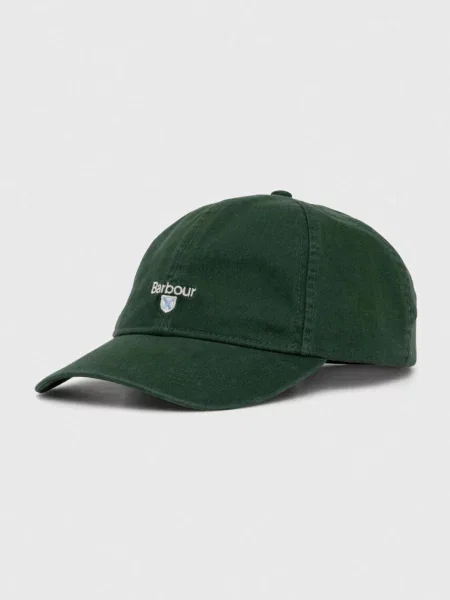 Barbour czapka z daszkiem z aplikacją zielony