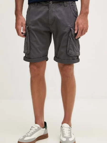 Alpha Industries szorty cargo z Crew Short szare