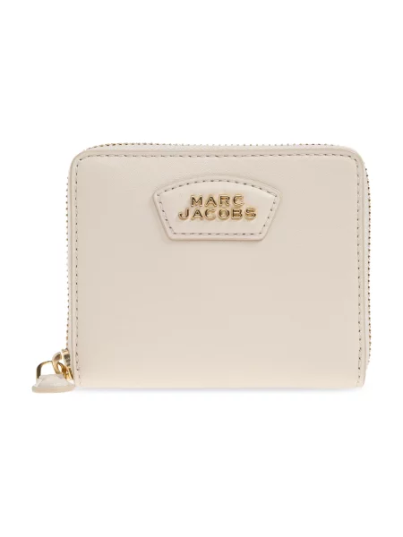 Portfel Marc Jacobs skórzany beżowy