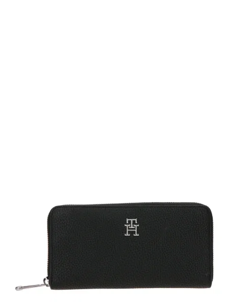 Portofel Tommy Hilfiger Th Emblem Large Za negru