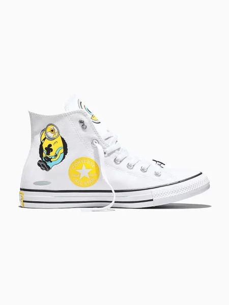 Converse x Minions Chuck Taylor All Star teniși înalți alb