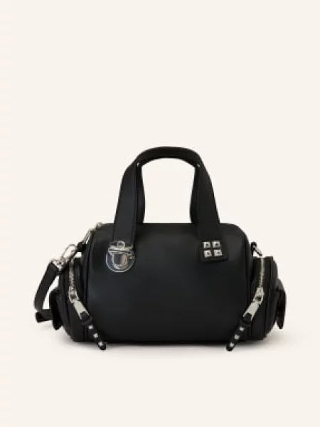 Seidenfelt Kabelka Jokela S Nýty / stříbrná černá